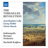 Cover art of Indianapolis Baroque Orchestra's The Versailles Revolution album featuring period artwork